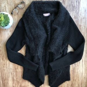 Shaggy Draped Cardigan